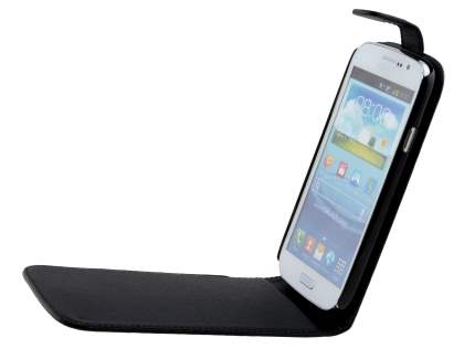 Samsung Galaxy Grand Synthetic Leather Flip Case - Black