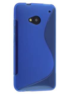 Wave Case for HTC One M7 - Frosted Blue/Blue Soft Cover