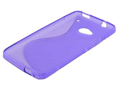 Wave Case for HTC One M7 - Frosted Purple/Purple