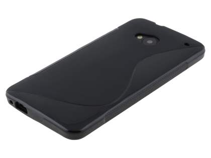 Wave Case for HTC One M7 - Frosted Black/Black