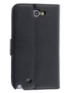 Premium Synthetic Leather Flip Case with Stand for Samsung Galaxy Note II N7100 - Black