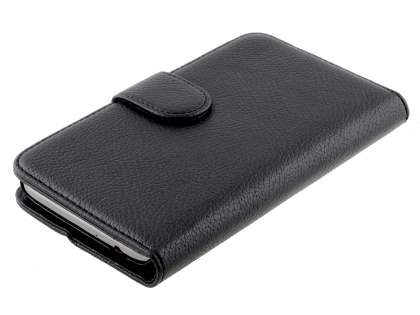 Premium Synthetic Leather Flip Case with Stand for Samsung Galaxy Note II N7100 - Black