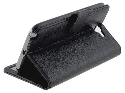 Premium Synthetic Leather Flip Case with Stand for Samsung Galaxy Note II N7100 - Black