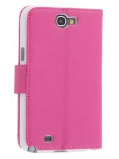 Premium Synthetic Leather Flip Case with Stand for Samsung Galaxy Note II N7100 - Pink