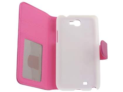 Premium Synthetic Leather Flip Case with Stand for Samsung Galaxy Note II N7100 - Pink