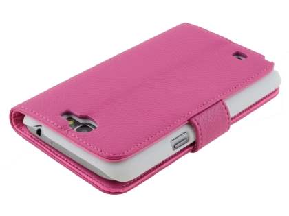 Premium Synthetic Leather Flip Case with Stand for Samsung Galaxy Note II N7100 - Pink