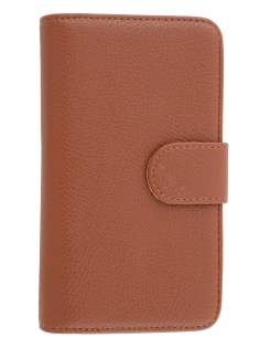 Premium Synthetic Leather Flip Case with Stand for Samsung Galaxy Note II N7100 - Brown