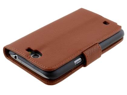 Premium Synthetic Leather Flip Case with Stand for Samsung Galaxy Note II N7100 - Brown