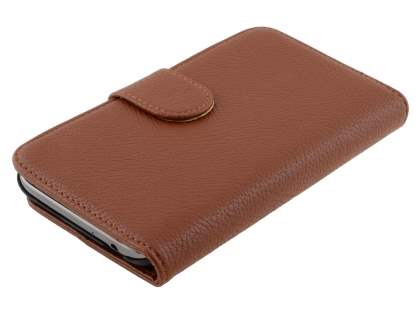 Premium Synthetic Leather Flip Case with Stand for Samsung Galaxy Note II N7100 - Brown