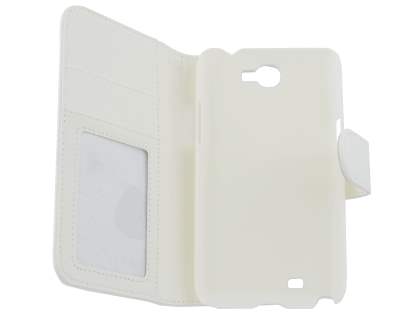 Premium Synthetic Leather Flip Case with Stand for Samsung Galaxy Note II N7100 - White
