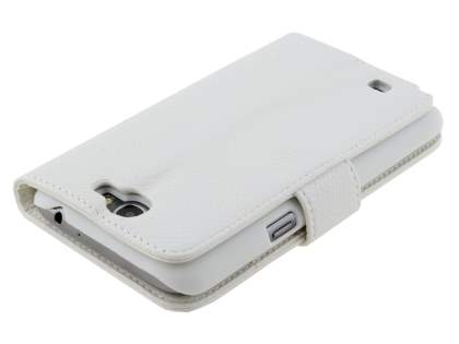 Premium Synthetic Leather Flip Case with Stand for Samsung Galaxy Note II N7100 - White