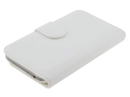 Premium Synthetic Leather Flip Case with Stand for Samsung Galaxy Note II N7100 - White