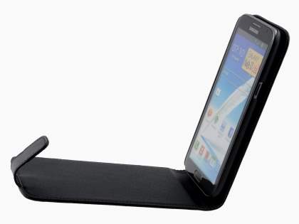 Synthetic Leather Flip Case for Samsung Galaxy Note II N7100 - Black