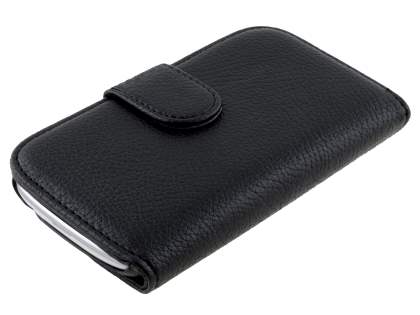 Synthetic Leather Wallet Case with Stand for Samsung I8190 Galaxy S3 mini - Black