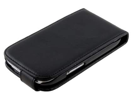 Synthetic Leather Flip Case for Samsung Galaxy S3 Mini - Black
