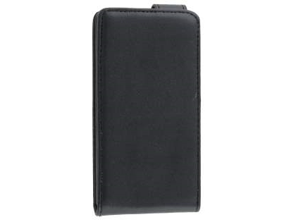 Synthetic Leather Flip Case for Nokia Lumia 520 - Classic Black