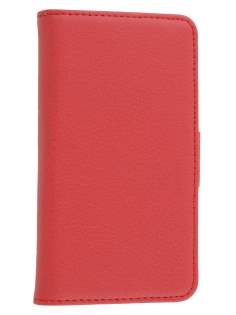 Synthetic Leather Wallet Case with Stand for Nokia Lumia 720 - Red