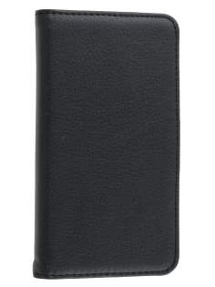 Synthetic Leather Wallet Case with Stand for Nokia Lumia 720 - Classic Black