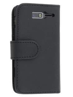 Motorola RAZR M XT905 Synthetic Leather Wallet Case - Classic Black