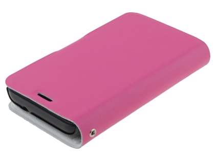 Slim Genuine Leather Portfolio Case for Nokia Lumia 620 - Pink