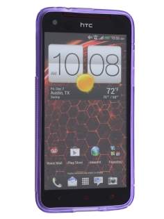 HTC Butterfly Wave Case - Frosted Purple/Purple