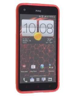 HTC Butterfly Wave Case - Frosted Red/Red