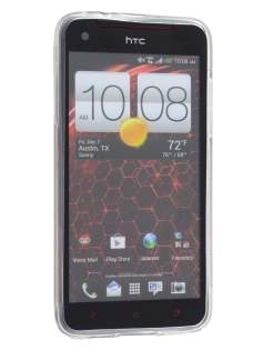 HTC Butterfly Wave Case - Frosted Clear/White