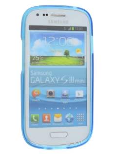 Frosted TPU Case for Samsung I8190 Galaxy S3 mini - Sky Blue