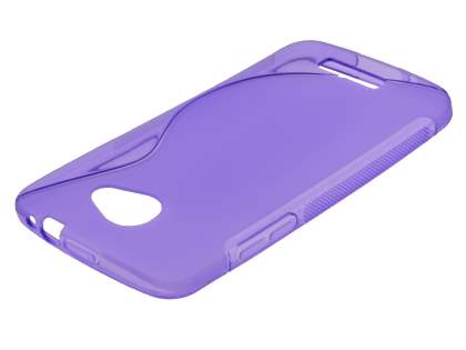 HTC Butterfly Wave Case - Frosted Purple/Purple