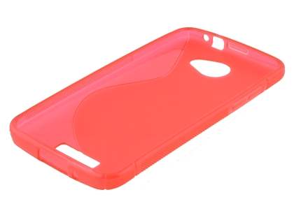 HTC Butterfly Wave Case - Frosted Red/Red