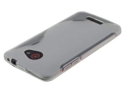 HTC Butterfly Wave Case - Frosted Clear/White