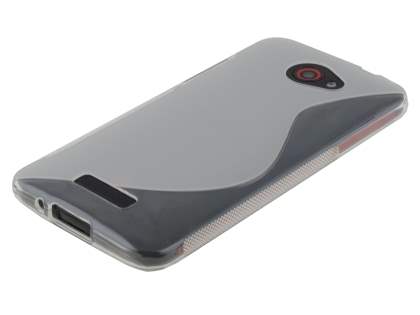 HTC Butterfly Wave Case - Frosted Clear/White