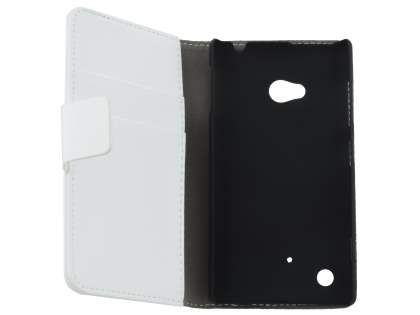 Synthetic Leather Wallet Case with Stand for Nokia Lumia 720 - Pearl White