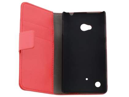 Synthetic Leather Wallet Case with Stand for Nokia Lumia 720 - Red