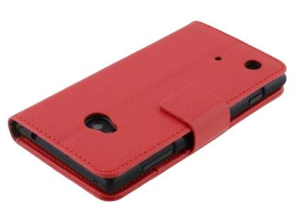 Synthetic Leather Wallet Case with Stand for Nokia Lumia 720 - Red