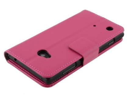 Synthetic Leather Wallet Case with Stand for Nokia Lumia 720 - Pink