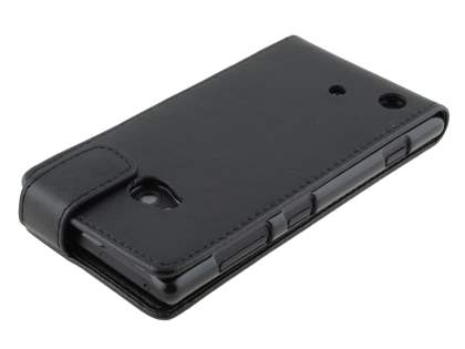 Synthetic Leather Flip Case for Nokia Lumia 720 - Classic Black