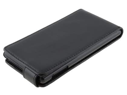 Synthetic Leather Flip Case for Nokia Lumia 720 - Classic Black