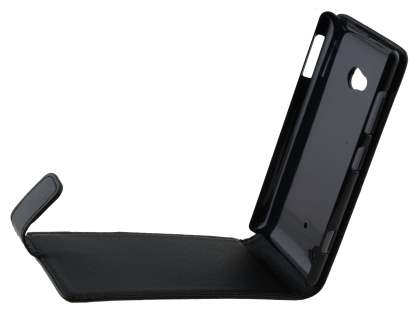 Synthetic Leather Flip Case for Nokia Lumia 720 - Classic Black