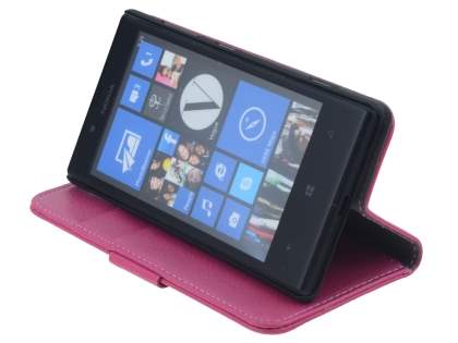 Synthetic Leather Wallet Case with Stand for Nokia Lumia 720 - Pink