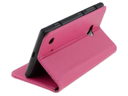 Synthetic Leather Wallet Case with Stand for Nokia Lumia 720 - Pink