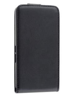 Synthetic Leather Flip Case for BlackBerry Z10 - Classic Black