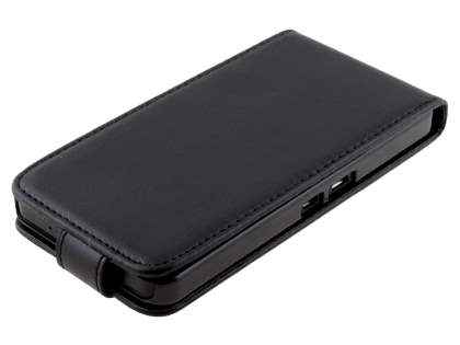 Synthetic Leather Flip Case for BlackBerry Z10 - Classic Black