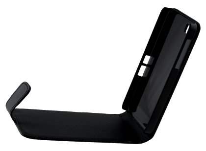 Synthetic Leather Flip Case for BlackBerry Z10 - Classic Black