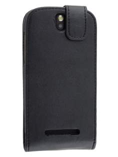 Synthetic Leather Flip Case for HTC One SV - Classic Black Synthetic Leather Flip Case for HTC One SV - Classic Black