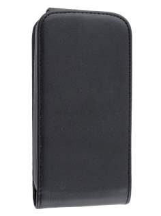 Synthetic Leather Flip Case for HTC One SV - Classic Black