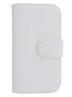 Synthetic Leather Wallet Case with Stand for Samsung I8190 Galaxy S3 mini - Pearl White