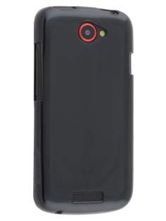 Frosted TPU Case for HTC One S - Classic Black