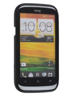 Frosted TPU Gel Case for HTC Desire X T328e - Classic Black