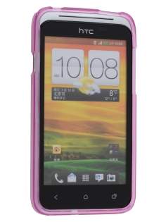 HTC Desire VC Frosted TPU Gel Case - Frosted Pink